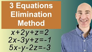 Solving Systems of 3 Equations Elimination [upl. by Tuhn938]