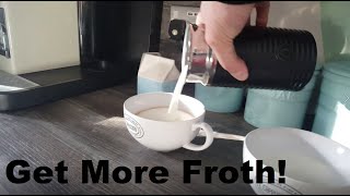 How to Get More Froth from Your Nespresso Coffee Aeroccino  Nespresso tips and help [upl. by Primalia]