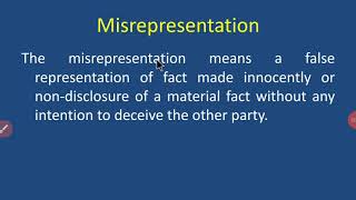 Misrepresentation [upl. by Ivan]